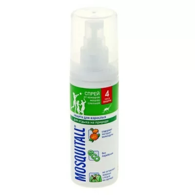 картинка Аэрозоль Mosquitall защита для взрослых от комаров 100 мл 