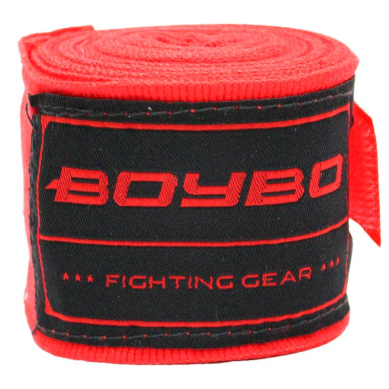 Бинты BoyBo 3,5 хлопок-эластан красный от магазина Супер Спорт