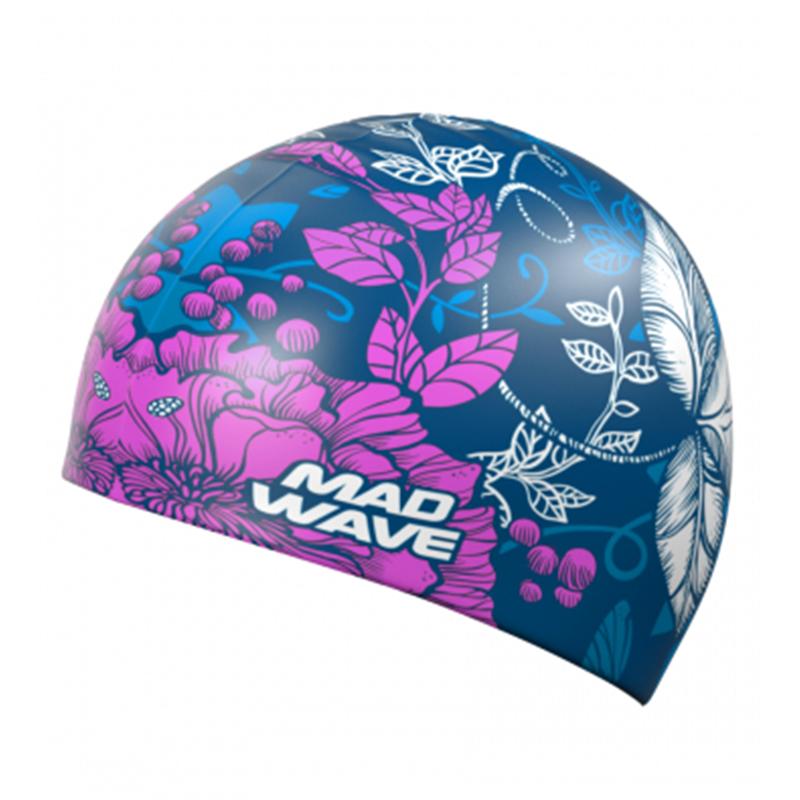 Шапочка для плавания Mad Wave M0550 16 0 03W FLEUR от магазина Супер Спорт